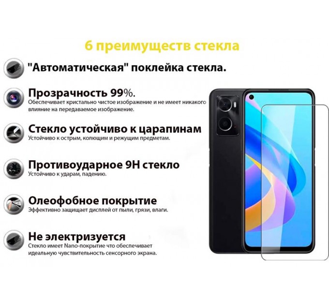 BeCover Захисне скло BeCover для Oppo A76 Crystal Clear (707849)