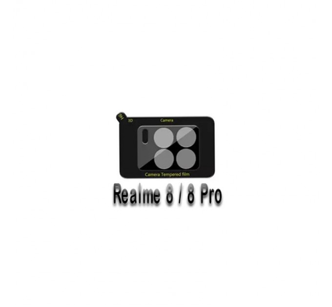 BeCover Захисне скло BeCover для камери Realme 8/8 Pro Black (707354)
