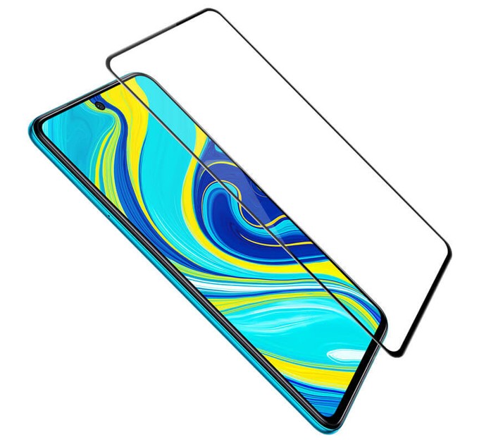 Noname Захисне скло для Xiaomi Redmi Note 9s/Redmi Note 9 Pro/Poco X3 Black, Karerte Anti-static (Z26112) без упаковки