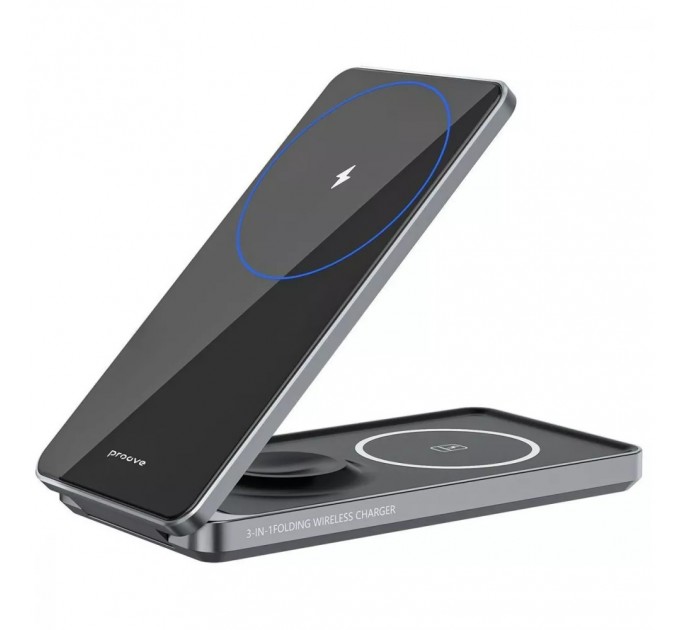 Proove Бездротовий зарядний пристрій Proove Metal Edge 3in1 15W Gray (WSME15010003)