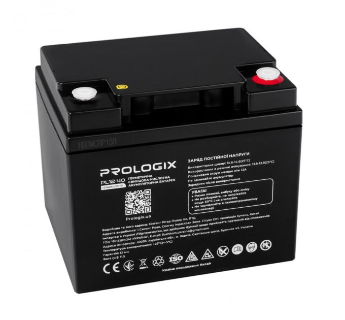Prologix Акумуляторна батарея Prologix 12V 40AH (PL12-40) AGM