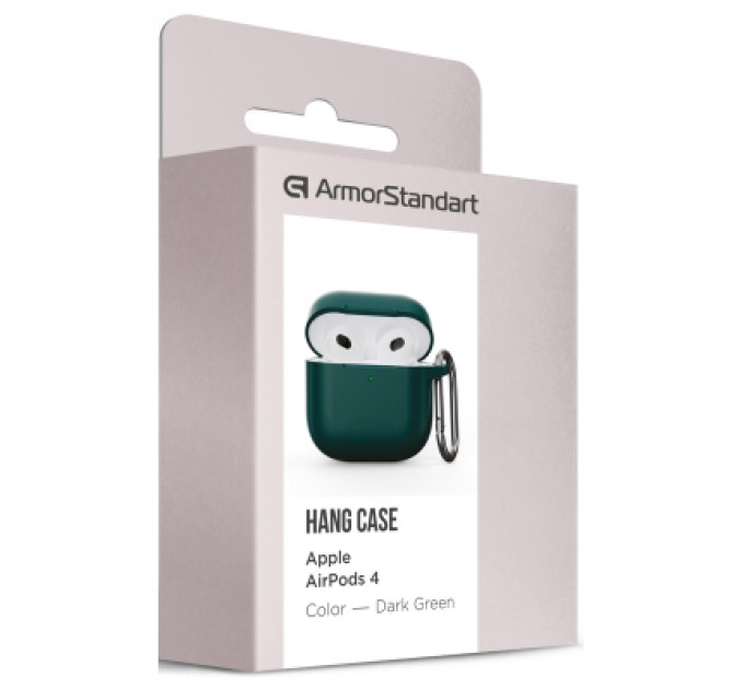 Armorstandart Чохол для навушників Armorstandart Hang Case для Apple AirPods 4 Dark Green (ARM81280)