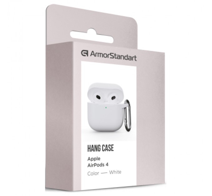 Armorstandart Чохол для навушників Armorstandart Hang Case для Apple AirPods 4 White (ARM81295)