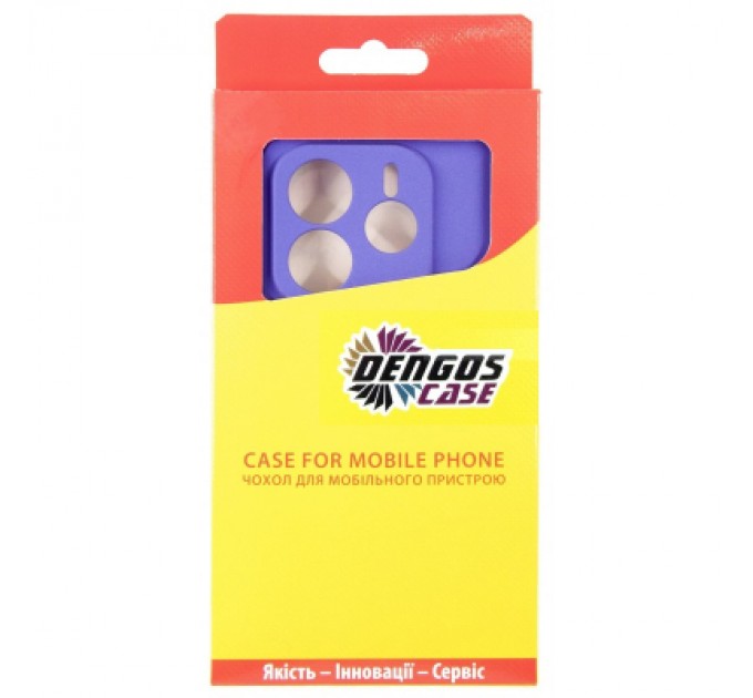 Dengos Чохол до мобільного телефона Dengos Kit Xiaomi Redmi Note 14 case Carbon + glass (Purple) (DG-KM-129)