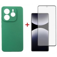 Чохол до мобільного телефона Dengos Kit Xiaomi Redmi Note 14 case Soft + glass (Mint) (DG-KM-131)