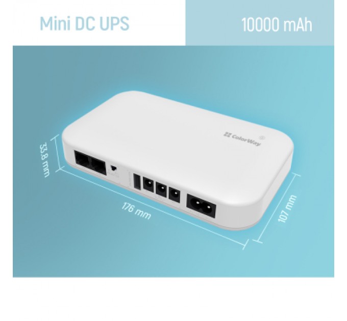 Пристрій безперебійного живлення ColorWay CW-PB100LI3WT 10000mAh 21W (CW-PB100LI3WT)