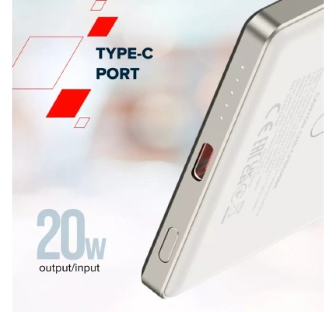 Батарея універсальна Canyon 5000mAh OnPower 505 slim Magsafe PD/20W Beige (CNS-CPB505BE)