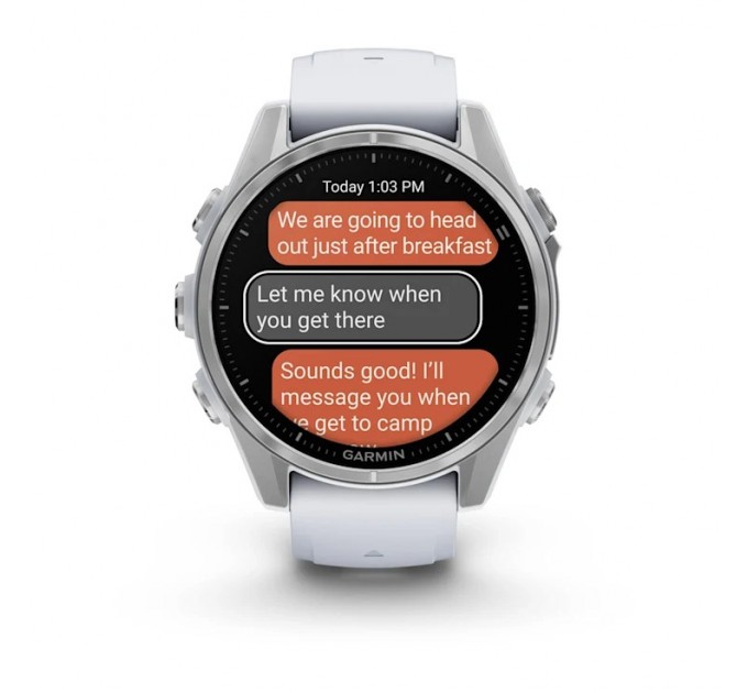 Garmin Смарт-годинник Garmin Fenix 8 43mm AMOLED Silver with Whitestone Silicone (010-02903-06)