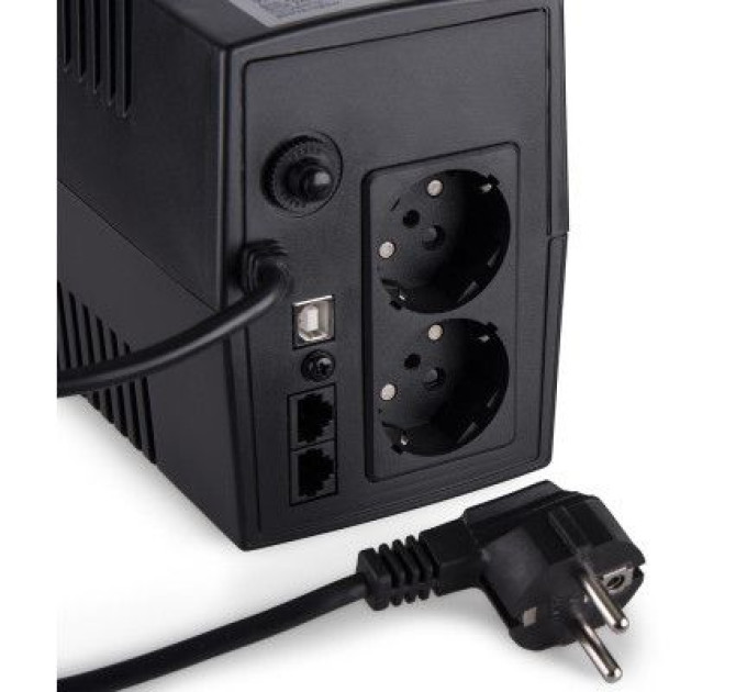 Vinga Пристрій безперебійного живлення Vinga LCD 800VA plastic case with USB (VPC-800PU)