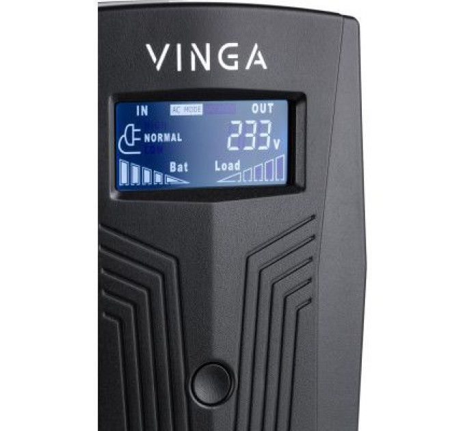 Vinga Пристрій безперебійного живлення Vinga LCD 800VA plastic case with USB (VPC-800PU)
