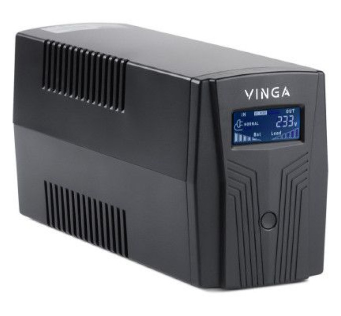 Vinga Пристрій безперебійного живлення Vinga LCD 800VA plastic case with USB (VPC-800PU)