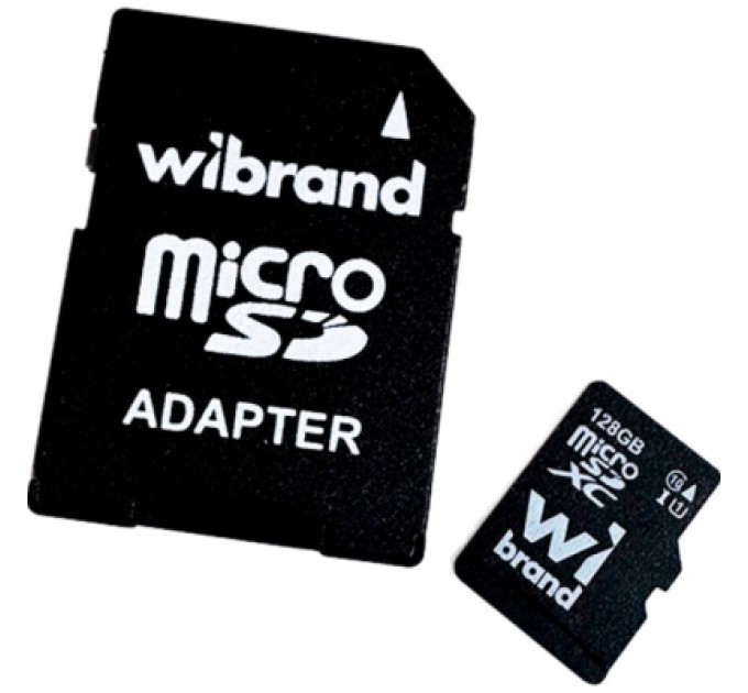 Карта пам'яті Wibrand 128GB microSD class 10 (WICDHU1/128GB-A)