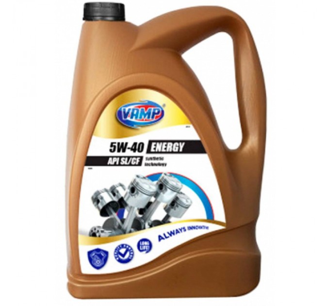 ВАМП Моторна олива ВАМП 5W40 ENERGY кан. п/е 4л/3,8кг (4538)
