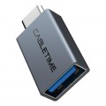 Cabletime Адаптер Cabletime USB - USB Type-C V 3.0 (F/M) OTG Black (CP76G)