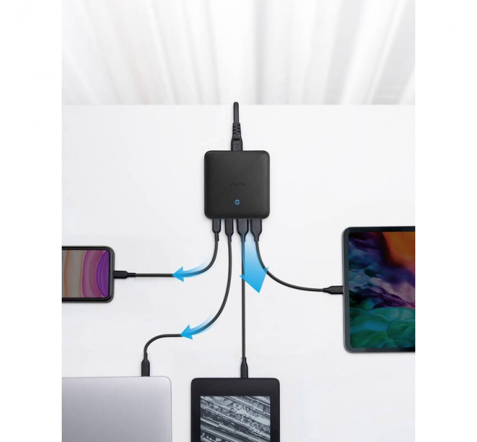 Anker Мережевий зарядний пристрій Anker PowerPort 543 Atom III Slim Black, 45W USB Type-C + 20 W USB (A2046G12)