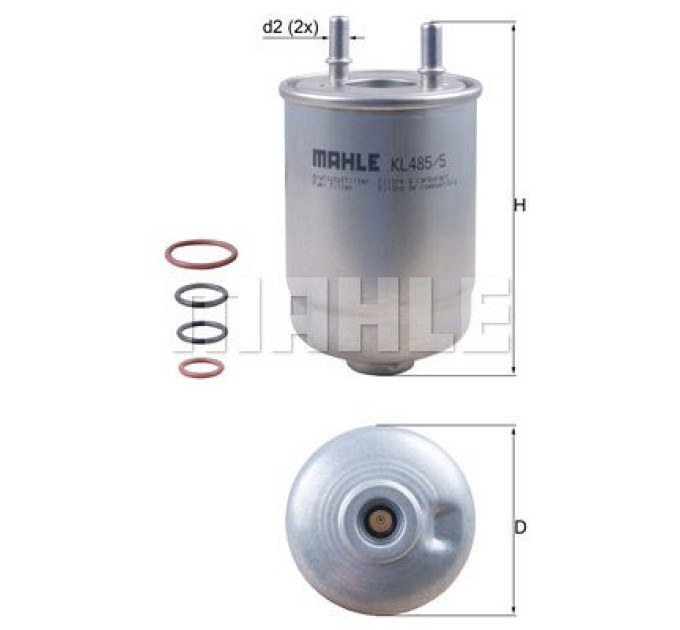 Mahle Фільтр паливний Mahle KL485/5D