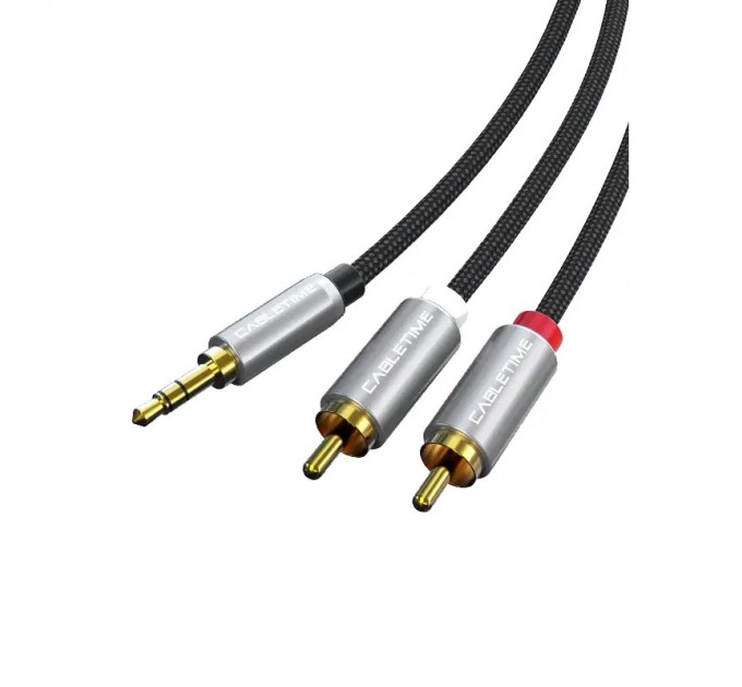 Cabletime Кабель Cabletime 3.5 мм - 2xRCA (M/M), 1.8 м, Black (CF13K)