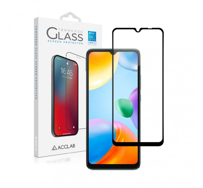 Захисне скло ACCLAB Full Glue для Xiaomi Redmi 10C Black (1283126527142)