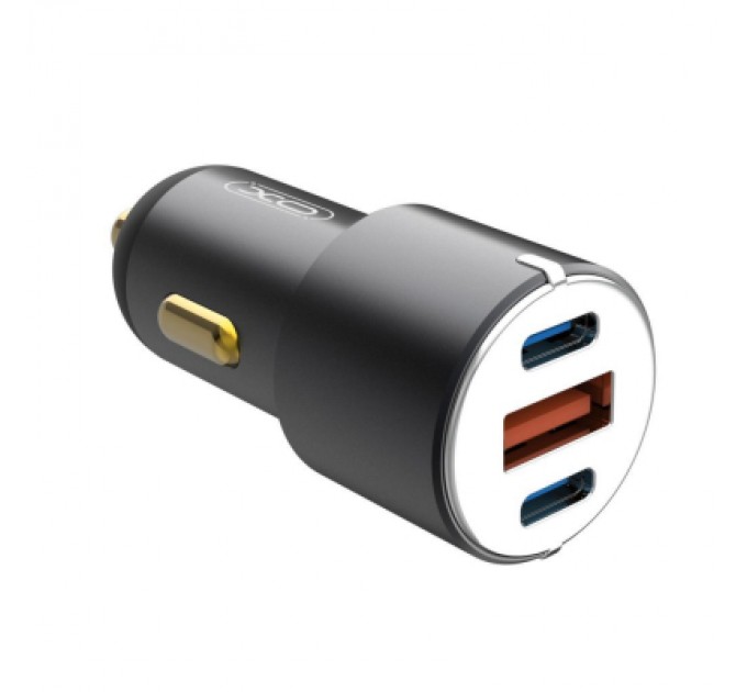 XO Зарядний пристрій XO CC45 1 USB QC 3.0 + 2 Type-C PD (60W) Black (XO-CC45-BK)