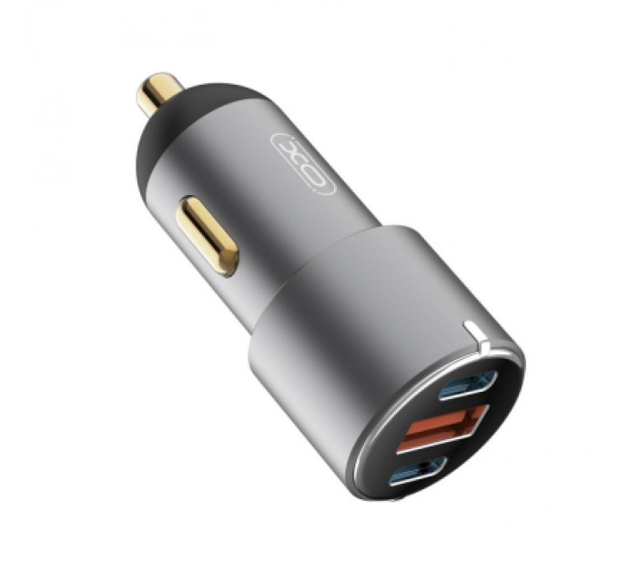 XO Зарядний пристрій XO CC45 1 USB QC 3.0 + 2 Type-C PD (60W) Black (XO-CC45-BK)