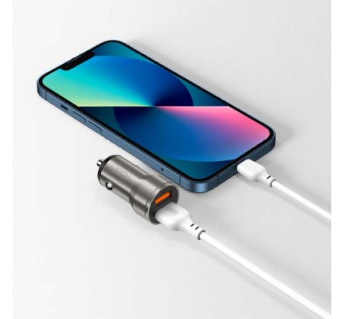 XO Зарядний пристрій XO CC48 2.4A/2 USB + microUSB Grey (XO-CC48m-GR)