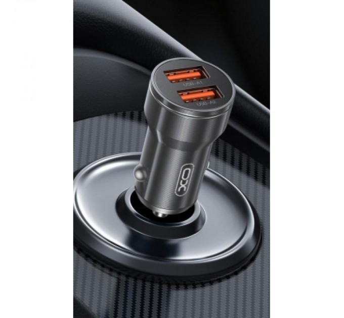 XO Зарядний пристрій XO CC48 2.4A/2 USB + microUSB Grey (XO-CC48m-GR)