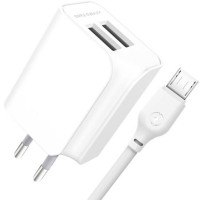 Зарядний пристрій XO L35D 2 USB 2.1A cable microUSB (XO-L35-MCR)