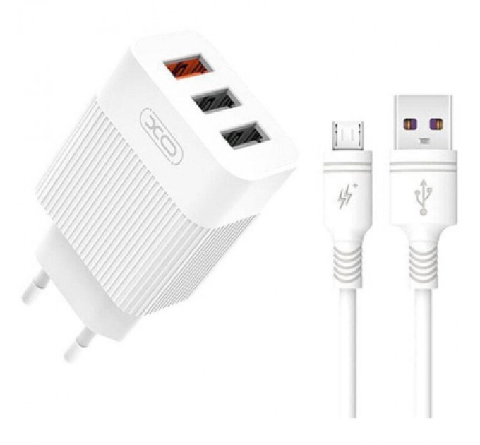 XO Зарядний пристрій XO L72 QC3.0 3USB +micro (XO-L72-MCR)