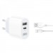 XO Зарядний пристрій XO L97 (1Type-C/1USB/2.4A) + USB - MicroUSB White (XO-L97-MC)