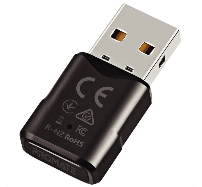 Promate Bluetooth-адаптер аудіо Promate BlueLink Bluetooth 5.0 Black (bluelink.black)