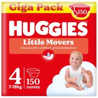 Підгузки Huggies Little Movers 4 (7-18 кг) M-pack, 150 шт (5029053583402)