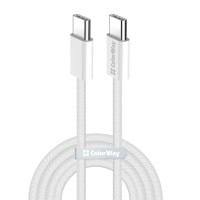 Кабель ColorWay USB Type-C - USB Type-C (M/M), 3.0 А, 2 м, Gray (CW-CBPDCC068-GR)
