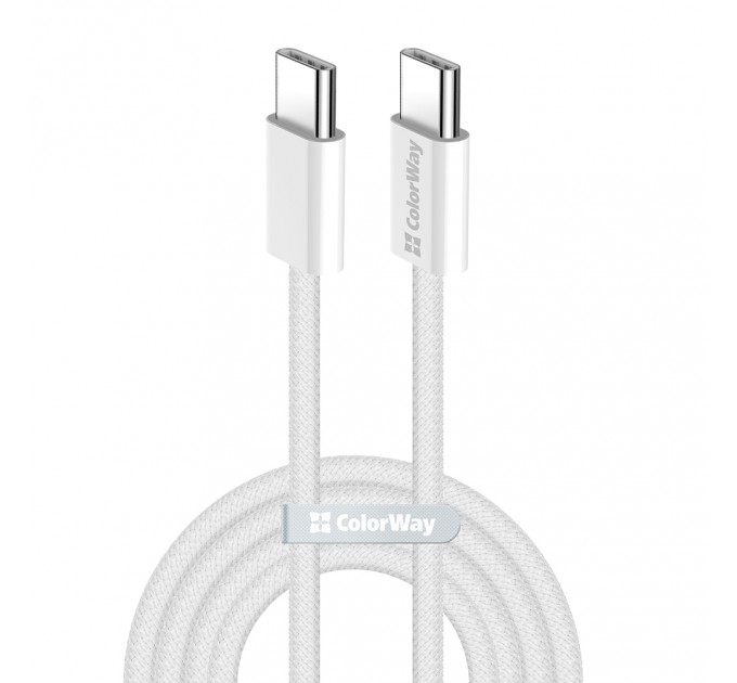 ColorWay Кабель ColorWay USB Type-C - USB Type-C (M/M), 3.0 А, 2 м, Gray (CW-CBPDCC068-GR)