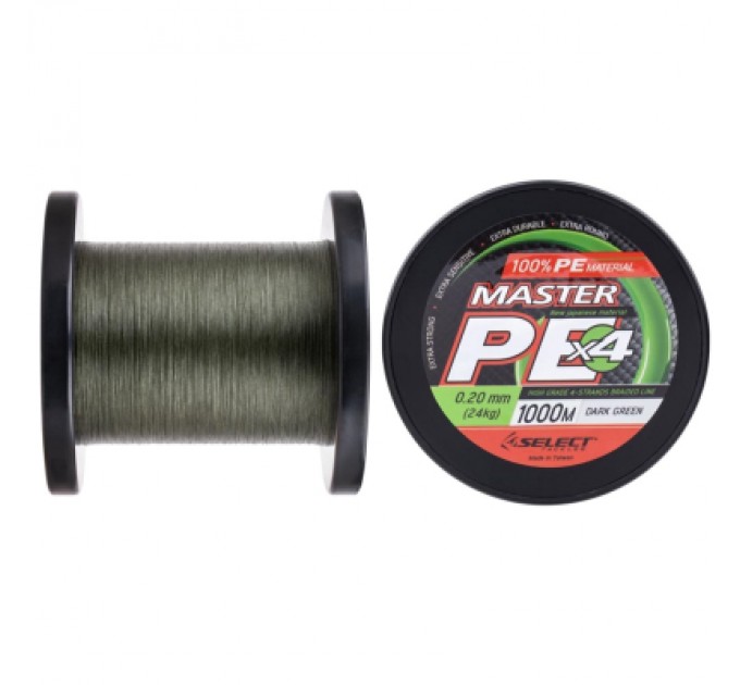 Select Шнур Select Master PE 1000m Dark Green 0.20mm 24kg (1870.15.91)