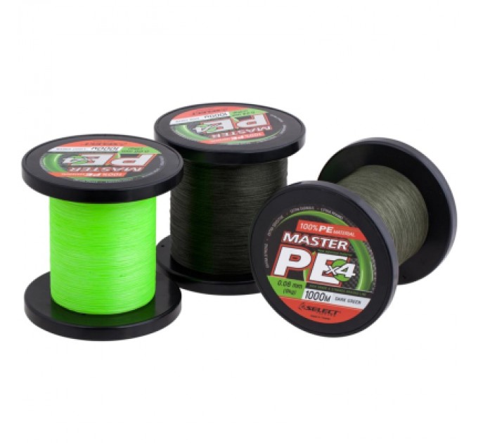Select Шнур Select Master PE 1000m Dark Green 0.20mm 24kg (1870.15.91)