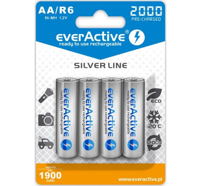 everActive Акумулятор everActive AA/HR06 Ni-MH 2000mAh BL 4шт