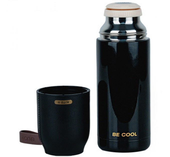 Kite Поїльник-непроливайка Kite Термос Pearl, 350 мл, чорний (K24-302-1)