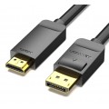 Vention Кабель Vention DisplayPort - HDMI (M/M), 3 м, Black (HAGBI)