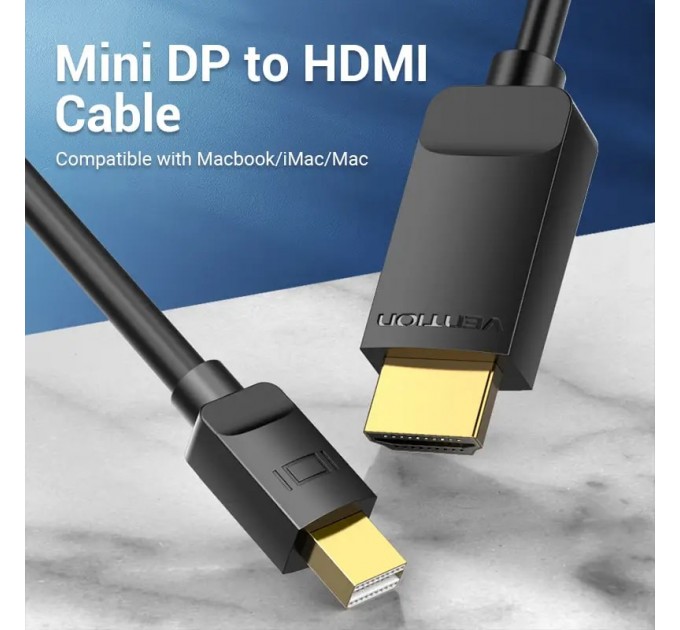Vention Кабель Vention MiniDisplayPort - HDMI V 1.4 (M/M), 3 м, чорний (HAHBI)