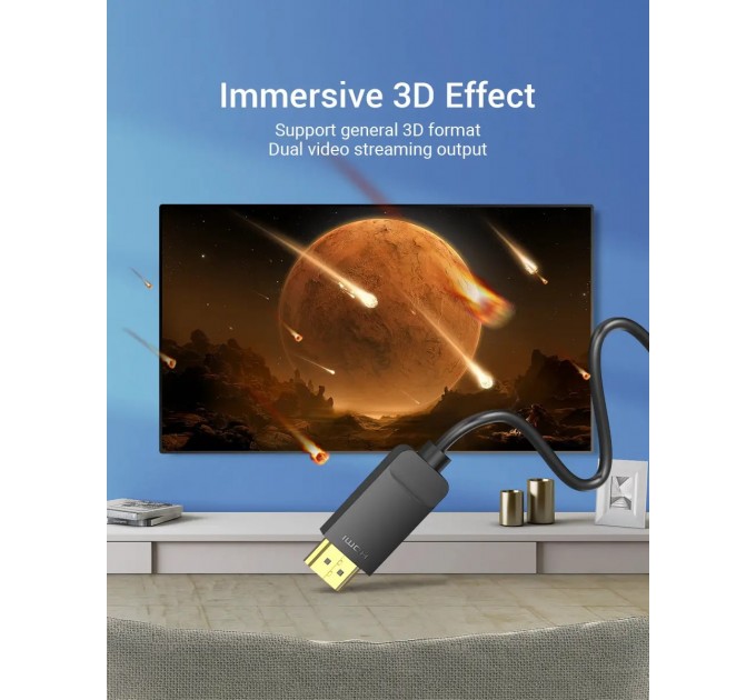 Vention Кабель Vention MiniDisplayPort - HDMI V 1.4 (M/M), 3 м, чорний (HAHBI)