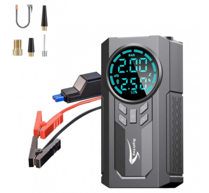 Пуско зарядний пристрій Aspiring Jump 2 8000mAh Power bank 3-in-1 with inflator, compressor (JM8000PI)