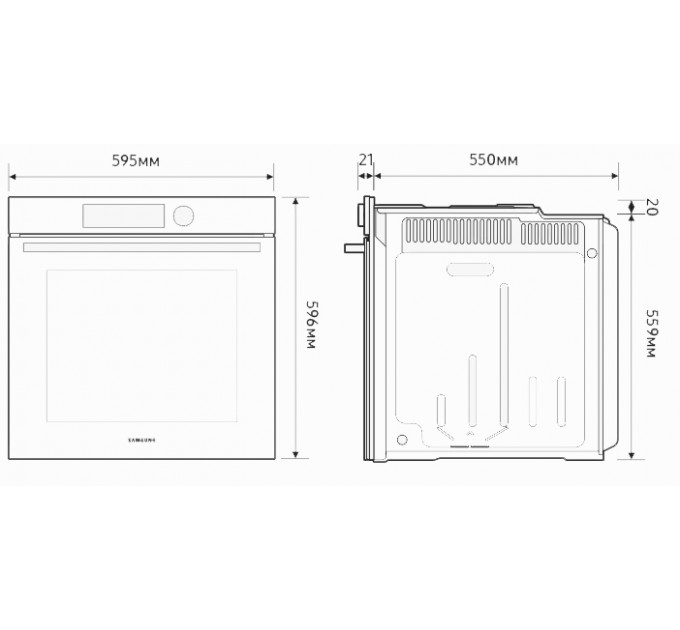 Samsung Духова шафа Samsung NV7B4125ZAK/WT