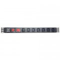 Силовий блок 19" 1U 7хС13, без кабелю - вилка С14, 10A Eserver (WT-2271B-WO-Black)