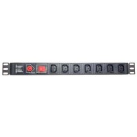 Силовий блок 19" 1U 7хС13, без кабелю - вилка С14, 10A Eserver (WT-2271B-WO-Black)