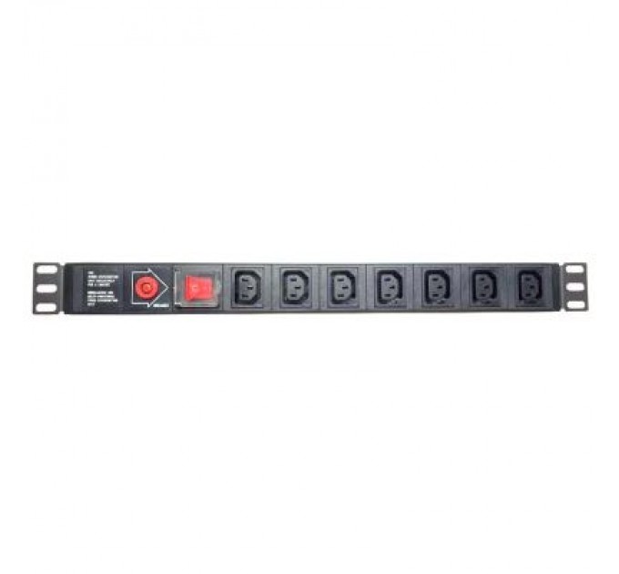 Силовий блок 19" 1U 7хС13, без кабелю - вилка С14, 10A Eserver (WT-2271B-WO-Black)