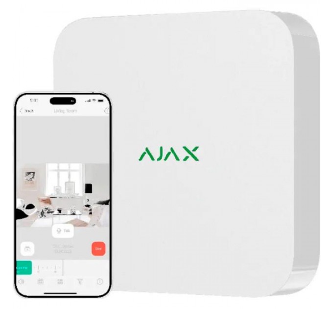 Ajax Ajax NVR (16ch) (8EU) ASP white мережевий відеореєстратор