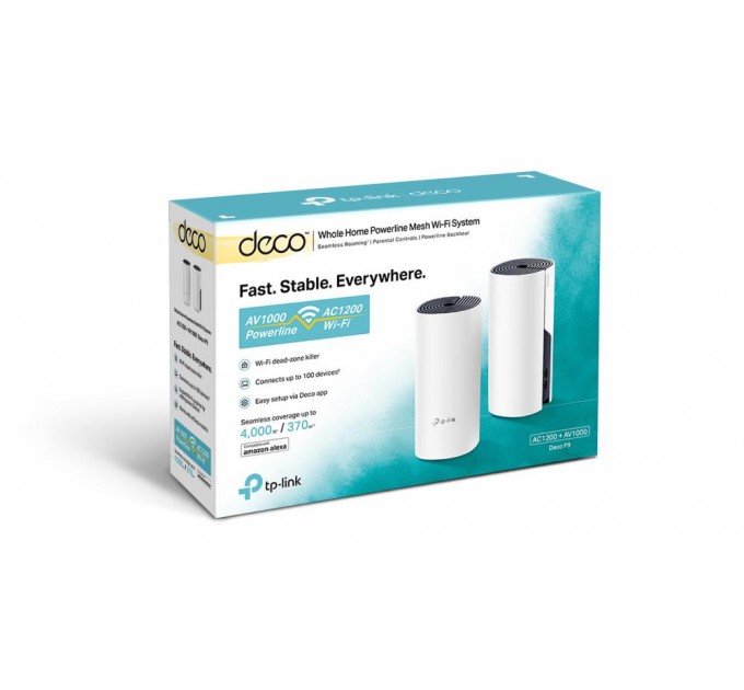 TP-Link Домашня Powerline Mesh Wi-Fi система (2 шт у комплекті), арт. Deco P9(2-pack) TP-LINK
