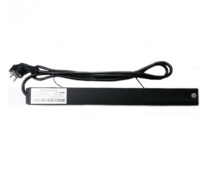 Силовий блок Eserver 19" 9 розеток, кабель 1.8м, алюм. корпус PDU 220В, 16А (WT-2261A-GER-9WAY)