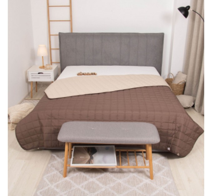 Viluta Покривало Viluta стьобане двустороннє Дует Шоколадно-ванільний 140х210 (дует Шоколадно-Ванільний 210*140)