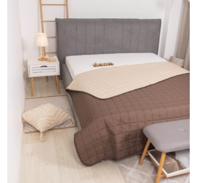 Viluta Покривало Viluta стьобане двустороннє Дует Шоколадно-ванільний 140х210 (дует Шоколадно-Ванільний 210*140)